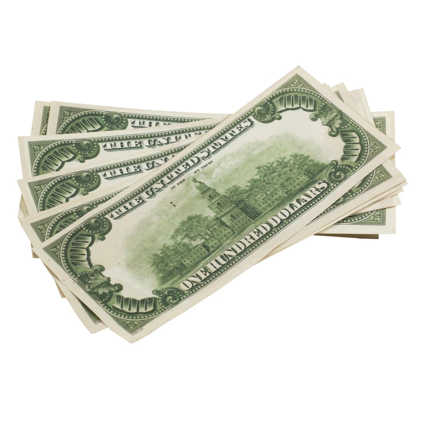 1980s Style Aged $100 Full Print Prop Money Stack Set – $50,000