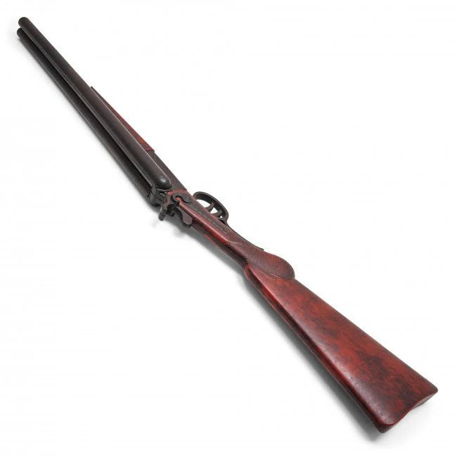43-Inch Western Foam Double Barrel Shotgun Prop – Wood Finish