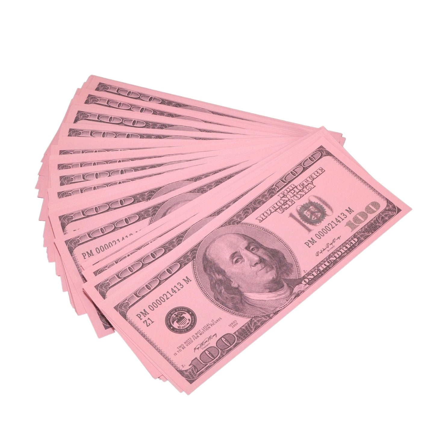 Pink Money Stack | 2000 Series 100 Dollar Novelty Money |