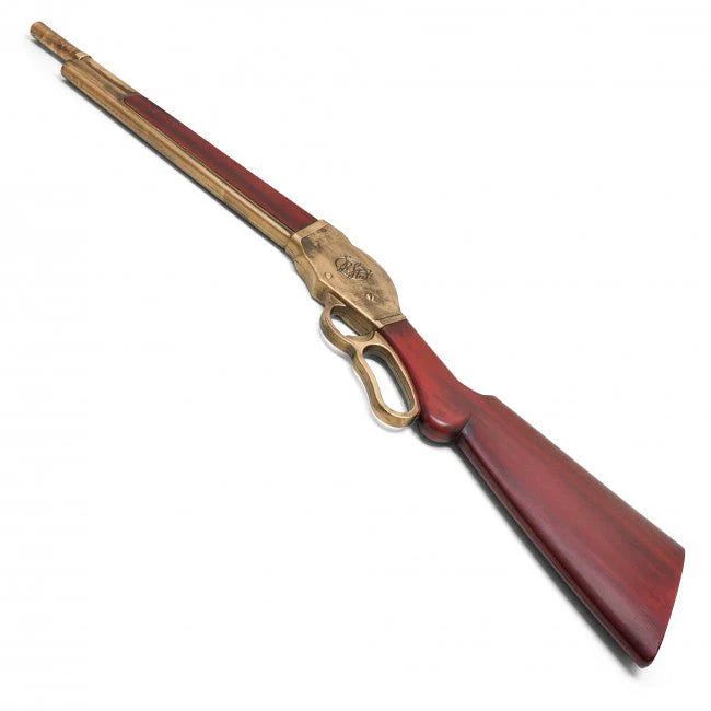 43-Inch 1887 Foam Lever-Action Shotgun Prop – Wood & Brass Style