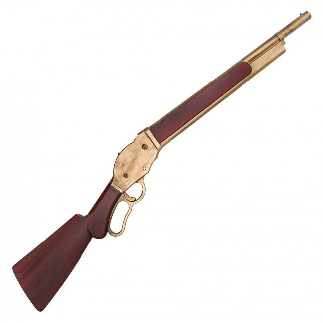 43-Inch 1887 Foam Lever-Action Shotgun Prop – Wood & Brass Style