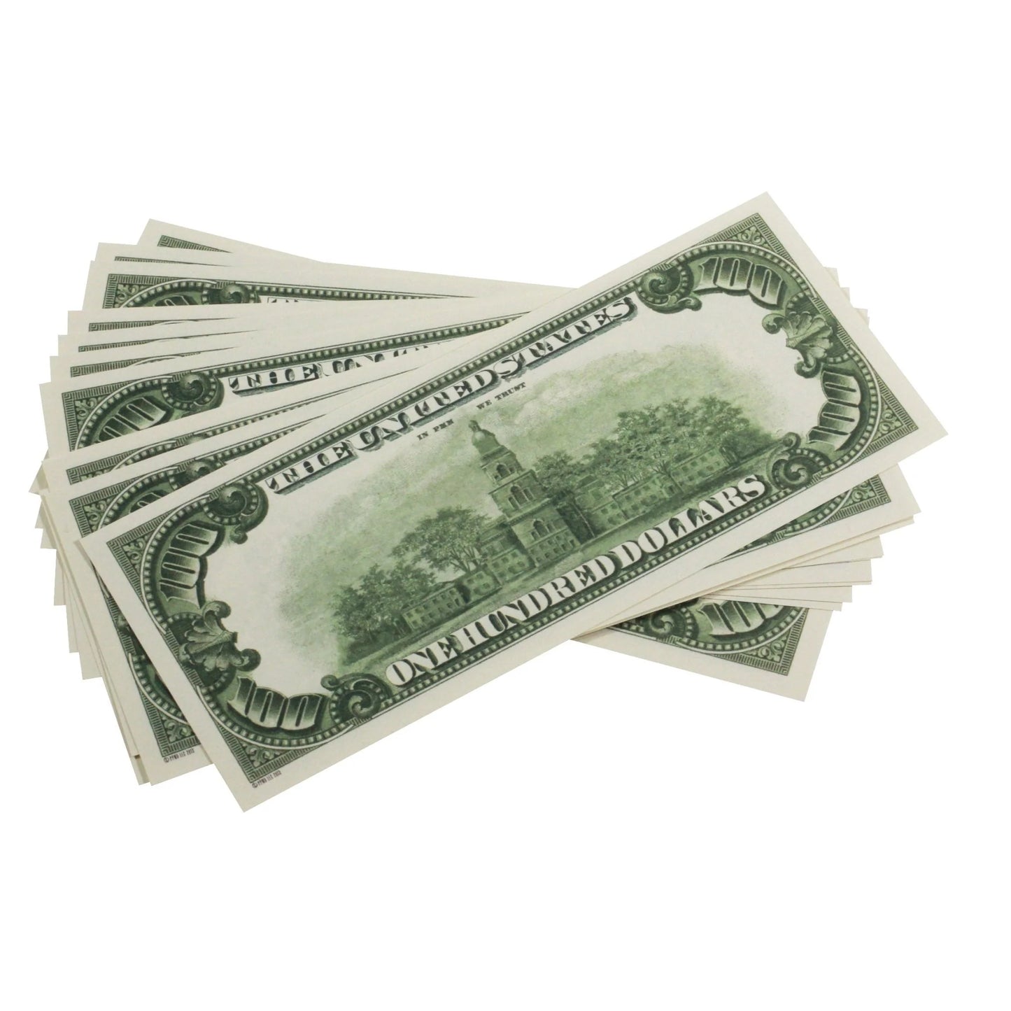 1980s Series $100 Full Print Prop Money Stack Set – $100,000 (10 Stacks)