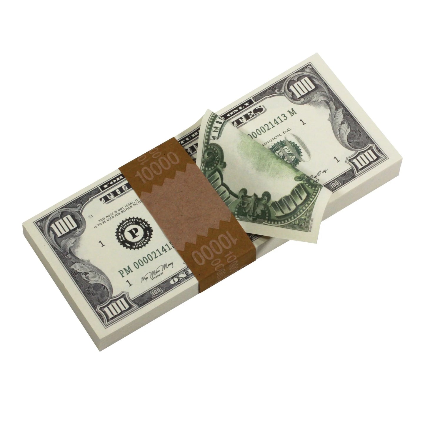 1980s Series $100 Full Print Prop Money Stack Set – $100,000 (10 Stacks)