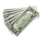 1980s Series $50 Full Print Prop Money Stack with Brown Bank Strap
