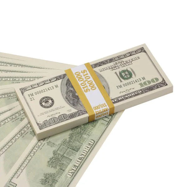 2000s Series $100 Full Print Prop Money Stack (100 Bills)