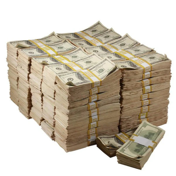 2000s Series Aged $100 Full Print Prop Money Stack Set – $1,000,000 (100 Stacks)