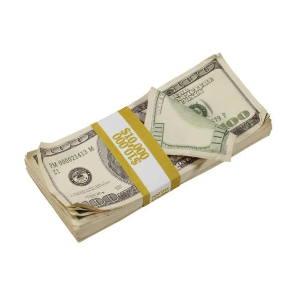 2000s Series Aged $100 Full Print Prop Money Stack – $10,000