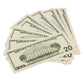 2000s Series $20 Full Print Prop Money Stack (100 Bills)