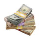 Aged Full Print Prop Money Stack Set – $18,500 Production Prop