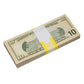 New Style $10 Full Print Prop Money Stack (100 Bills)