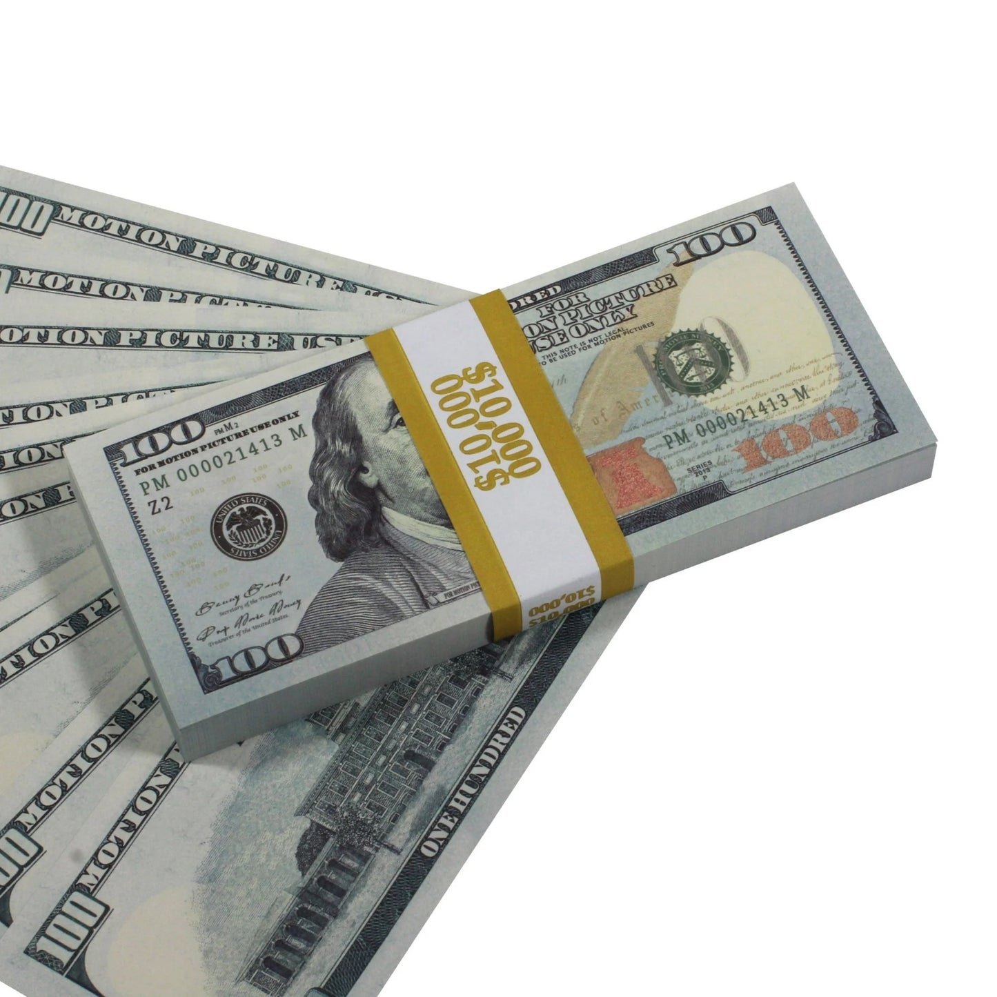 New Style $100 Full Print Prop Money Bundle – 10 Stacks (1,000 Bills)