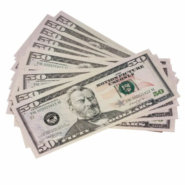 New Style $50 Full Print Prop Money Bundle – 10 Stacks (1,000 Bills)