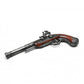 14-Inch Foam Pirate Flintlock Pistol Prop – Silver & Wood