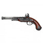 14-Inch Foam Pirate Flintlock Pistol Prop – Silver & Wood