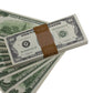 1980s Series $100 Full Print Prop Money Stack with Brown Bank Strap