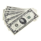 1980s Series $20 Full Print Prop Money Stack with Brown Bank Strap