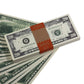 1980s Series $20 Full Print Prop Money Stack with Brown Bank Strap
