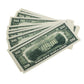 1980s Series $20 Full Print Prop Money Stack with Brown Bank Strap