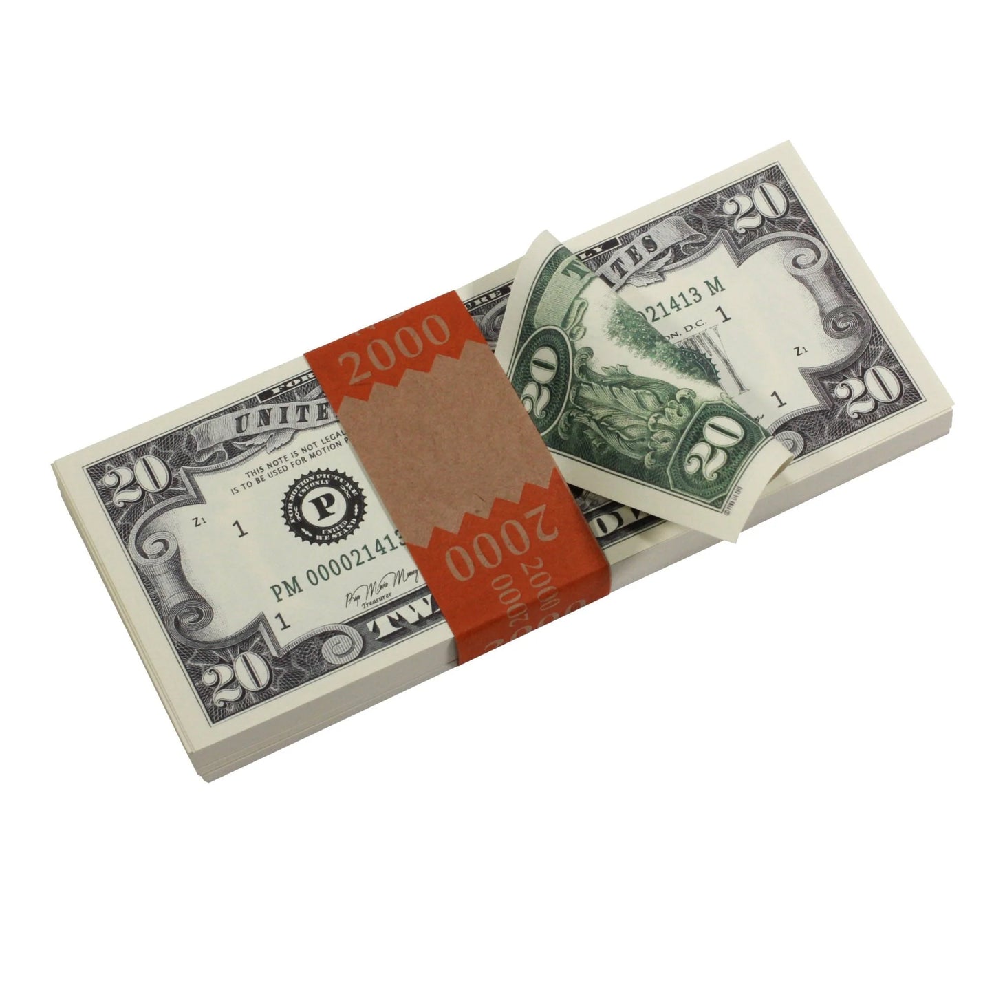 1980s Full Print Prop Money Bundle – 5 Stacks (18,500 Bills)