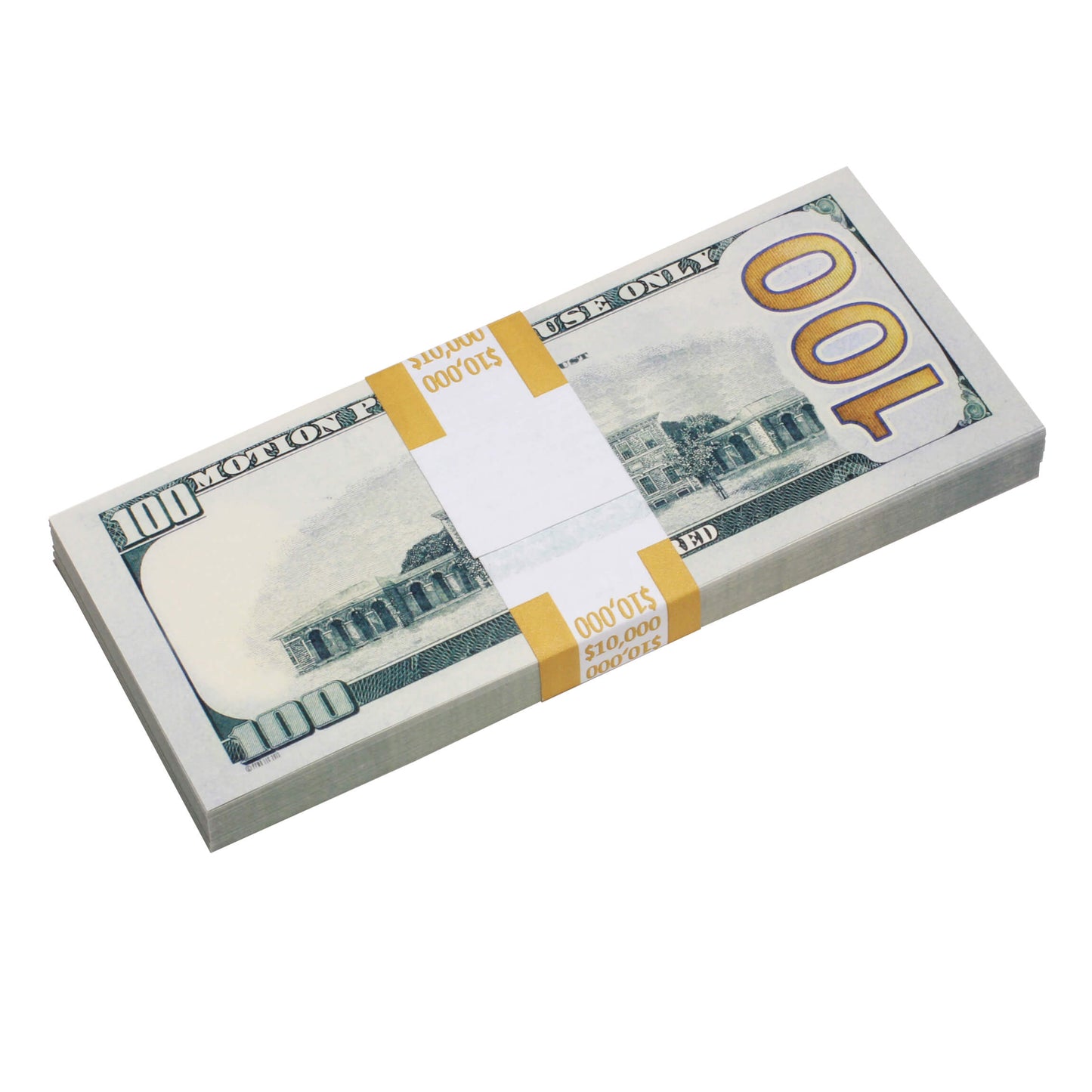 New Series $10,000 Blank Filler Prop Money Stack