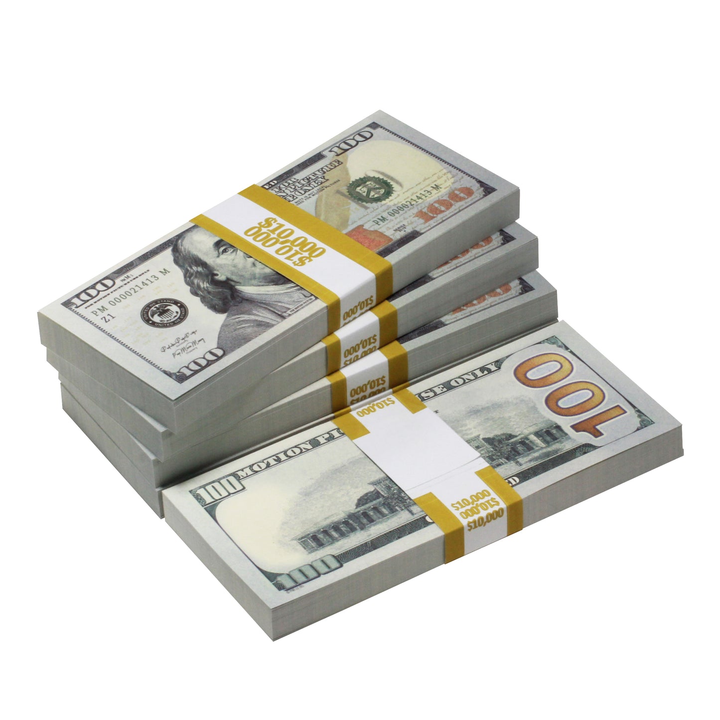 New Series $50,000 Full Print Prop Money Stack Bundle