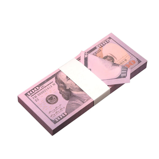 Pink Money Stack | New  Series 100 Dollar Novelty Money