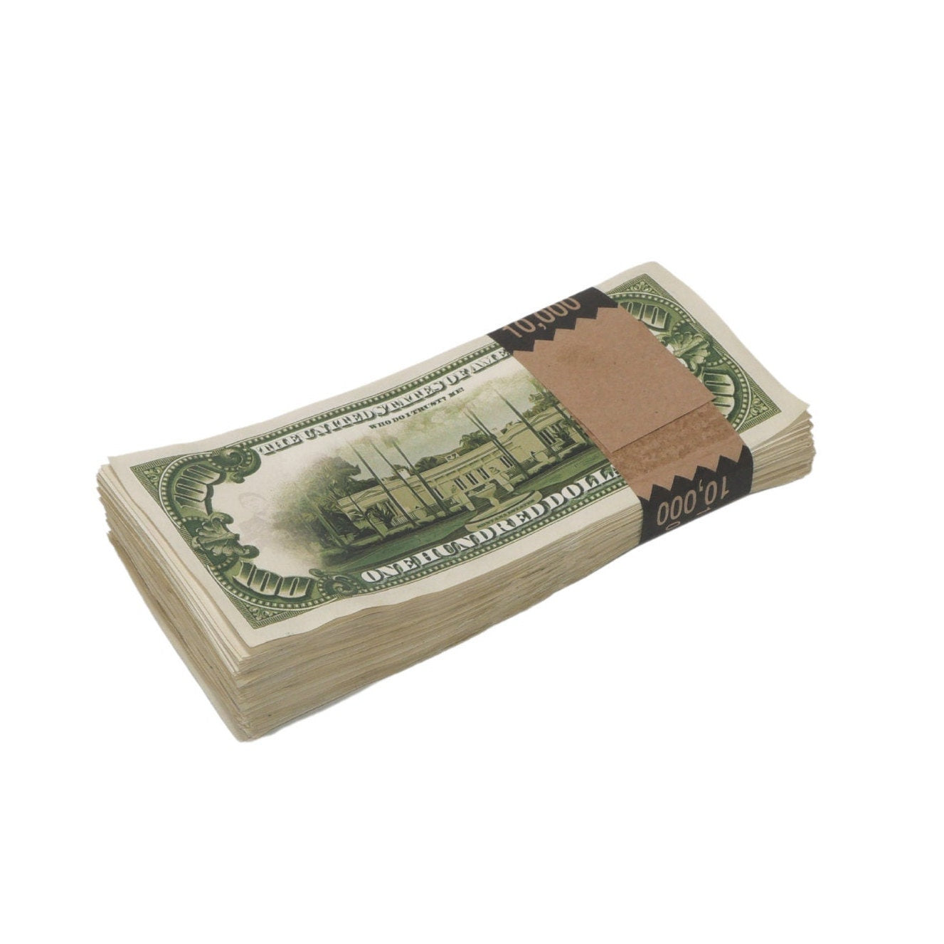 Scarface Aged Money Stack | 1980 Series 100 Novelty Money | Full Print Fake Custom Prop Money