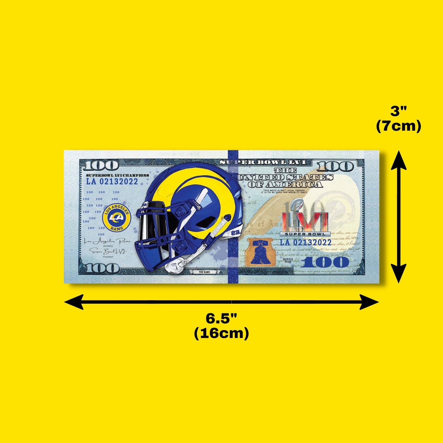 LA Rams Championship Money Stack | New  Series 100 Dollar Novelty Money