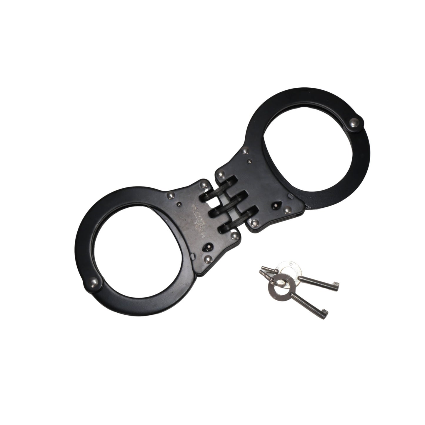 Hinged Black Handcuffs with keys