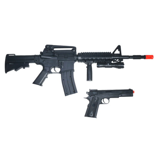 M4 Spring AIrsoft Rifle and M1911 Pistol Combo Prop Gun